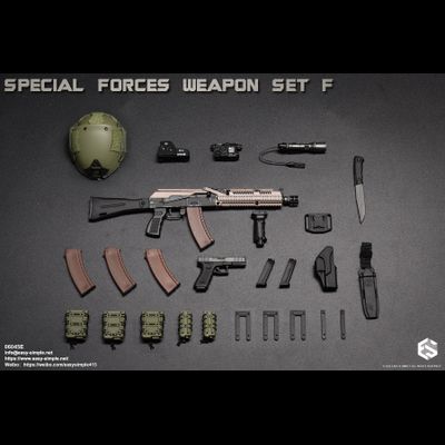 Автомат АК-105 с комплектом аксессуаров и снаряжения (Special Forces Weapon Set) - 1/6 (06045E) - Easy&amp;Simple