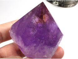 Аметист, аметрин, кристалл полированный со спиленным основанием, Бразилия (61*58*47 мм, 188 г) №37664