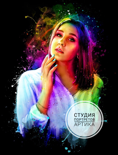 Портрет в Стиле Мурчиано 1 человек