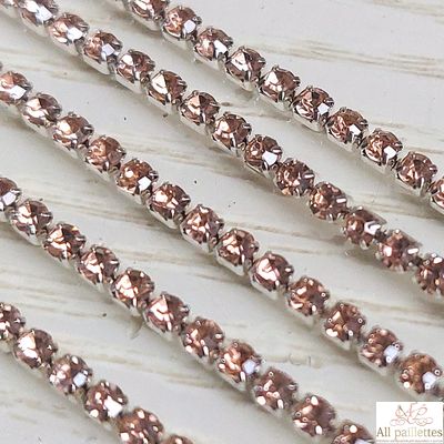 Стразовая цепочка 2 мм № ЦК64