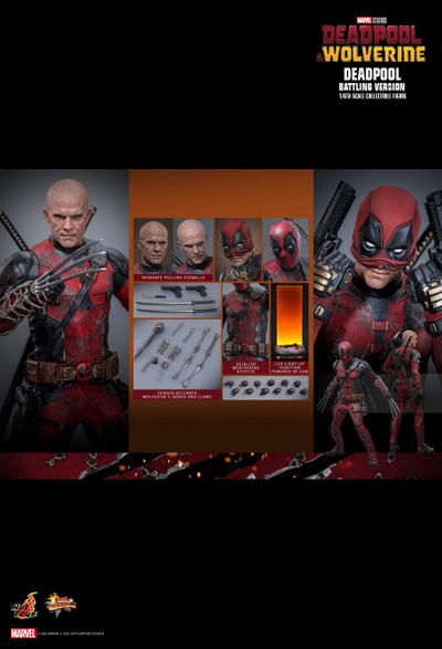 Дэдпул в бою  ("Дэдпул и Росомаха") - Коллекционная фигурка 1/6 Deadpool (Battling Version) (MMS782) - Hot Toys