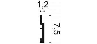 Плинтус SX187 HIGH LINE - 7,5*1,2*200см