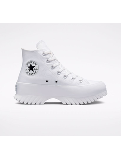 Кеды Converse Chuck Taylor All Star Lugged 2.0 Platform Leather кожаные белые высокие A03705C