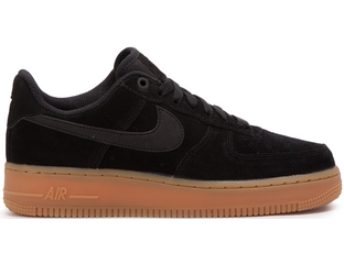 Air force one noir suede store