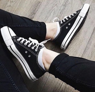 Кеды Converse (конверс) черные низкие купить в Москве, Converse black m9166