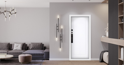 Стальная дверь   Plata (биометрический замок Smart lock Y23)