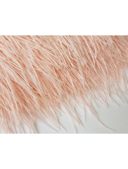 Перья страуса 10-15см ПЕРСИКОВАЯ ПУДРА