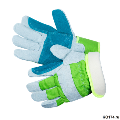 Перчатки спилковые утепленные комбинированные Docker Zima