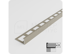 Окантовочный плиточный профиль из алюминия 10 мм. Лука ПК 01 бронза