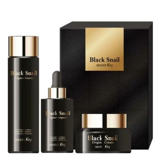 Набор Black Snail Original Set с муцином чёрной улитки: эссенция для лица, сыворотка для лица, крем для лица(150мл,50мл,50г) Secret Key