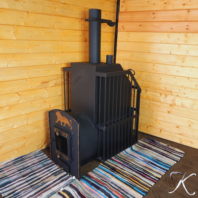 Печь банная "КАМЕНКА-34" с дверцей со стеклом