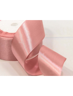 Лента атласная 38мм (75, умеренно-розовая), 22,9м