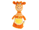 4690590201619 Игрушка мягкая &quot;Оранжевая корова мама&quot;, V92726-20, 27 см, муз. чип, в пак.