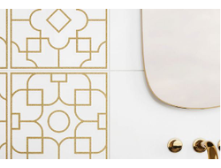 Декор, Villeroy&Boch Allegro 40х120см, белый-золото