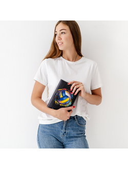 Ежедневник со сменной обложкой "Мяч рисованный BLACK"