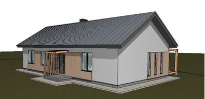Одноэтажный дом с четырьмя спальнями 113м² (S101)