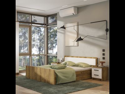 Шкаф 4-х створчатый Евро ШК-12 крафт/белый (Мебелони)