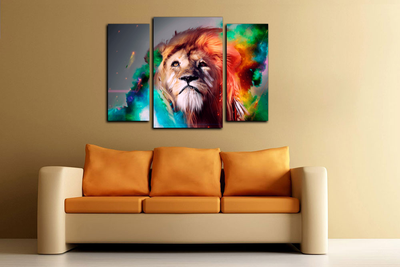 Модульная картина "Король джунглей"