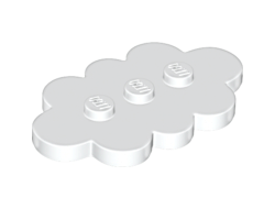 Tile, Modified 3 x 5 Cloud, White (35470 / 6223667)