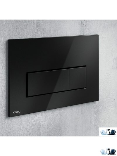 Унитаз с инсталляцией подвесной Creavit Terra черный матовый в комплекте с Alcadrain AM101/1120-4:1 RU M578-0001 с черной клавишей