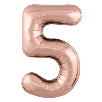 Фольгированный шар Цифра розовое золото