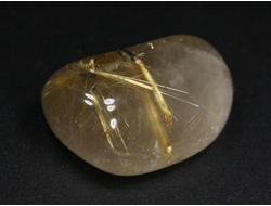 Кварц с рутилом (рутиловый), галтовка, Бразилия (23*15*12 мм, 7,6 г) №35190