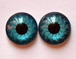 Глаза хрустальные клеевые пластиковые,, 8 мм, синие, арт. ГХ10