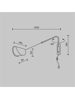 Настенный светильник (бра) Mollis, MOD126WL-01B1