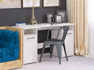 Фронда-9 стол письменный с 2 тумбами Крафт светлый