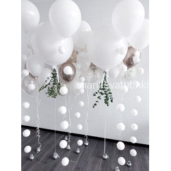 Шары цепочки с пузырями (6 шт) , "Оформление живой зеленью"