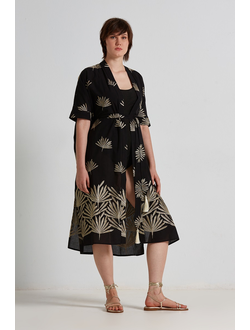 Эффектное черное кимоно