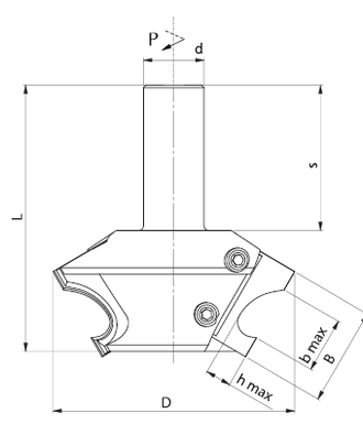 Фреза концевая со сменными ножами FABA GTS-02