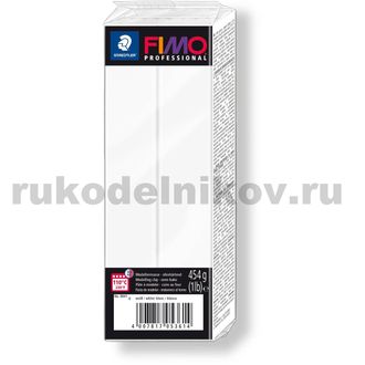 полимерная глина Fimo Professional, цвет-white 8041-0 (белый), вес-454 грамма