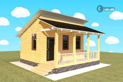 Д-06 ДАЧНЫЙ ДОМ ИЗ БРУСА: ГАБАРИТНЫЕ РАЗМЕРЫ: (6Х6М), ОБЩАЯ ПЛОЩАДЬ: 36М²