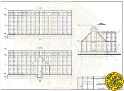 Теплица из алюминия и стекла в английском стиле Йоркшир 10х4 м