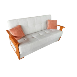 Диван Шармель белый велюр