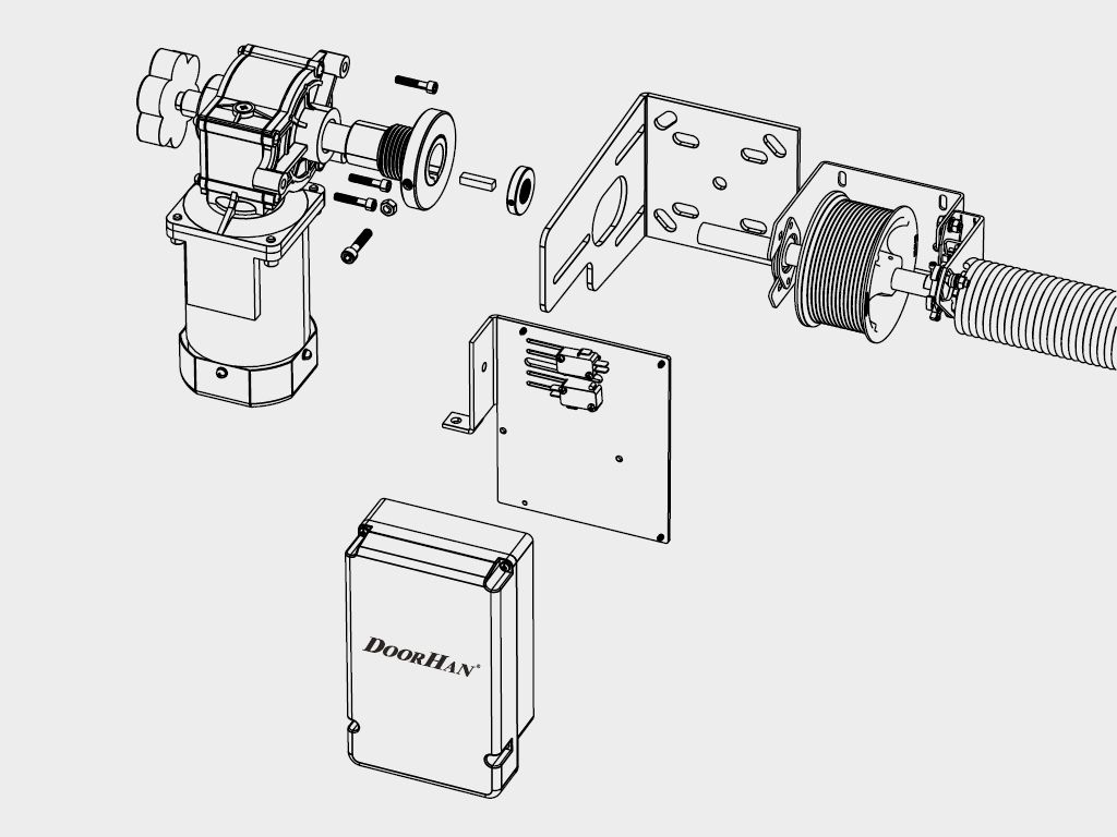 Электропривод вальный Shaft-20 DoorHan - купить электропривод для ворот  ДорХан, автоматика ворота распашной, комплект автоматики ворота,  автоматика, откатные ворота