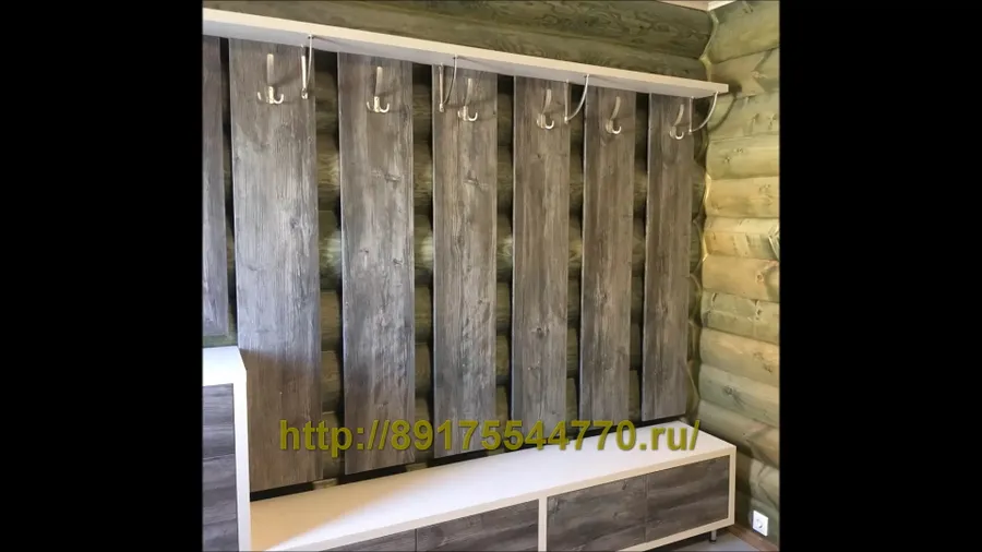 012 Прихожая.
ЛДСП Egger:
H1486 Сосна Джексон ST36 и Вудлайн Кремовый H1424 ST22 
