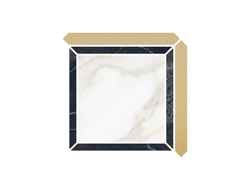 Декор, Villeroy&Boch, Nocturne, 21х21 см, белый-золото