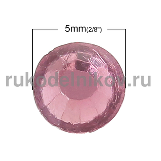 термостразы плоская спинка ss20 (5 мм), цвет-розовато-лиловый, материал-стекло, 5 гр/уп