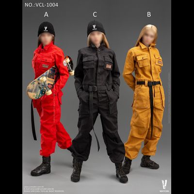 Женский комплект с комбинезоном (черный) 1/6 Work-Wear Set (Black) (VCL-1004C) - VERYCOOL