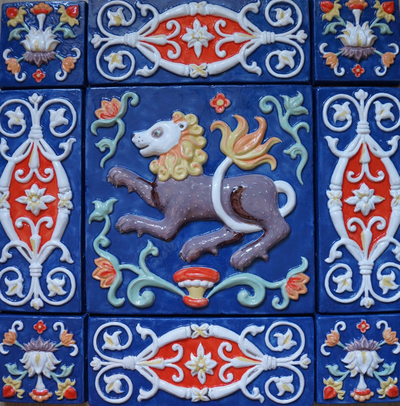 Квадрат "Орнаменталь" (фасадный изразец)