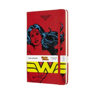 Блокнот Moleskine Wonder Woman (в линейку), Large красный