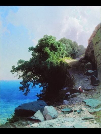 Картина обогреватель, репродукция Арсения Мещерского Морской вид