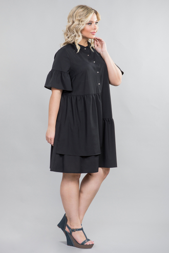 Многослойное летнее платье НВ 1247 черный