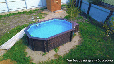 Деревянный бассейн "Вилюй" 350 х 250 х 115 см Кристалл