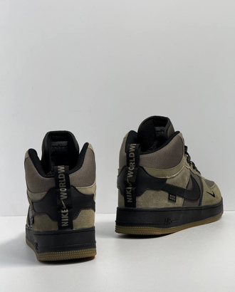 Nike Air Force 1 Mid Green Black Зимние