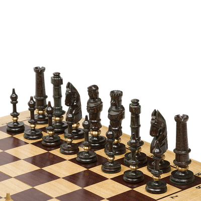 Шахматы "Роял", исполнение - маркетри