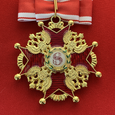 Орден Святого Станислава 1-й степени, с бантом из муаровой ленты.Полноразмерная копия LUX! Лот № 81.