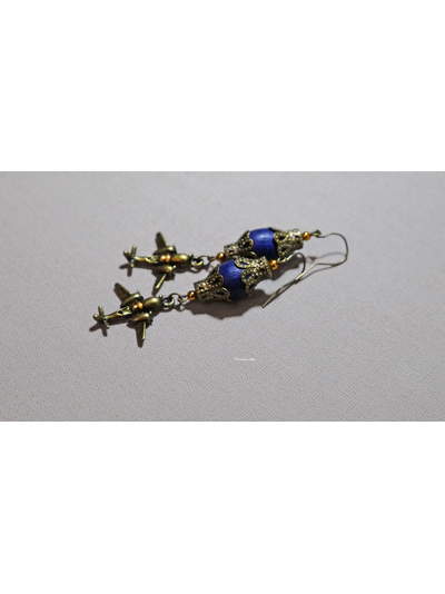 Благотворительность. Серьги "Ветер крепчает" с самолётиками